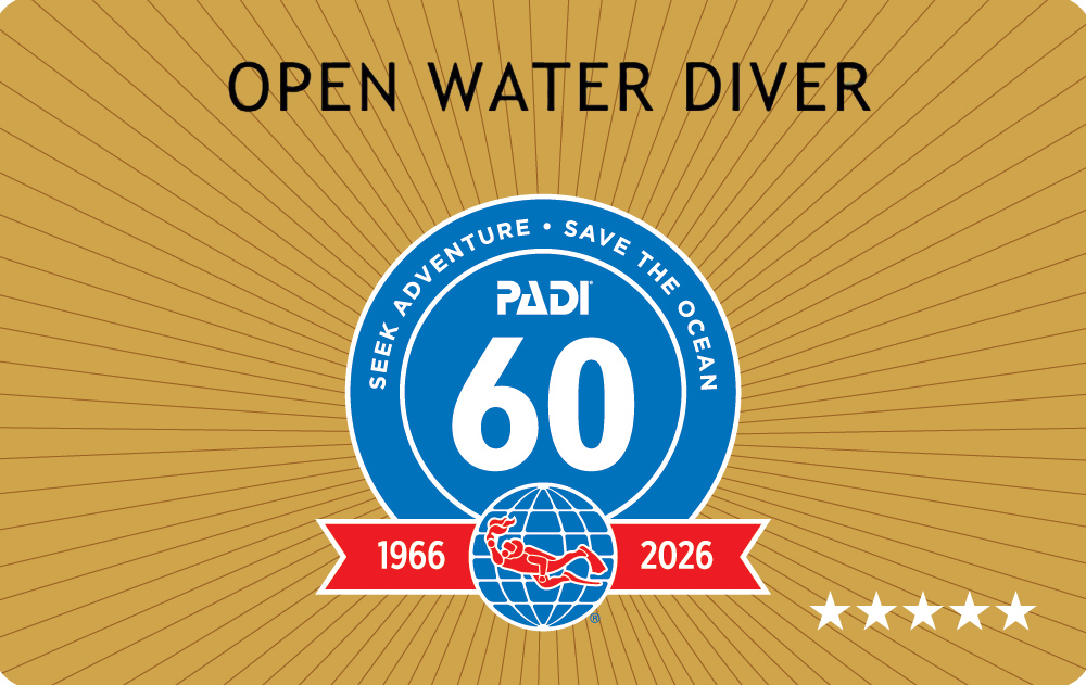PADI オープンウォーターダイバー ゴールドカード